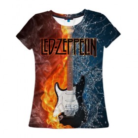 Женская футболка 3D с принтом Led Zeppelin в Белгороде, 100% полиэфир ( синтетическое хлопкоподобное полотно) | прямой крой, круглый вырез горловины, длина до линии бедер | блюз рок | британская | группа | джимми пейдж | джон пол джонс | роберт плант | рок | фолк рок | хард рок | хеви метал