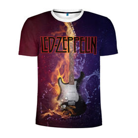 Мужская футболка 3D спортивная с принтом Led Zeppelin в Белгороде, 100% полиэстер с улучшенными характеристиками | приталенный силуэт, круглая горловина, широкие плечи, сужается к линии бедра | блюз рок | британская | группа | джимми пейдж | джон пол джонс | роберт плант | рок | фолк рок | хард рок | хеви метал