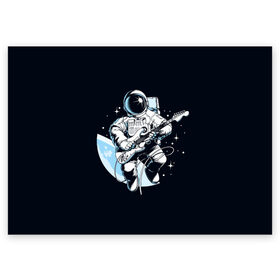 Поздравительная открытка с принтом Space rock в Белгороде, 100% бумага | плотность бумаги 280 г/м2, матовая, на обратной стороне линовка и место для марки
 | astronaut | cosmos | glare | guitar | infinity | music | planet | reflection | space suit | stars | sun | universe | астронавт | бесконечность | блик | вселенная | гитара | звезды | космонавт | космос | музыка | отражение | планета | рисунок | рок