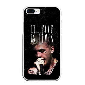 Чехол для iPhone 7Plus/8 Plus матовый с принтом LIL PEEP - 16 Lines в Белгороде, Силикон | Область печати: задняя сторона чехла, без боковых панелей | Тематика изображения на принте: 16 lines | beautiful | broken | daddy | dead | exclusive | heart | life | lil | lilpeep | music | peep | pump | rap | rip | tattoo | густав | лил | лилпип | мертв | память | пип | рип | рэп | рэпер | сердечко | сердце | тату | умер