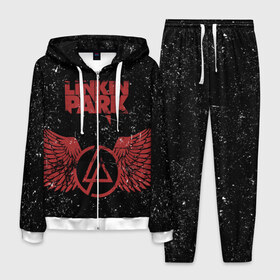 Мужской костюм 3D с принтом Linkin Park в Белгороде, 100% полиэстер | Манжеты и пояс оформлены тканевой резинкой, двухслойный капюшон со шнурком для регулировки, карманы спереди | американская | группа | линкин | майк шинода | метал | музыка | ню | парк | поп | рок | рэп | феникс фаррелл | честер беннингтон | электроник