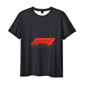 Мужская футболка 3D с принтом Formula 1 Logo в Белгороде, 100% полиэфир | прямой крой, круглый вырез горловины, длина до линии бедер | Тематика изображения на принте: formula | лого | формула