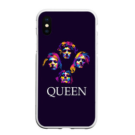 Чехол для iPhone XS Max матовый с принтом Queen в Белгороде, Силикон | Область печати: задняя сторона чехла, без боковых панелей | queen | брайан мэи | британская | группа | джон дикон | королева | роджер тейлор | рок | фредди меркьюри