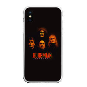 Чехол для iPhone XS Max матовый с принтом Queen Bohemian Rhapsody в Белгороде, Силикон | Область печати: задняя сторона чехла, без боковых панелей | queen | брайан мэи | британская | группа | джон дикон | королева | роджер тейлор | рок | фредди меркьюри