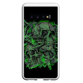 Чехол для Samsung Galaxy S10 с принтом Черепа в Белгороде, Силикон | Область печати: задняя сторона чехла, без боковых панелей | dead | demon | devil | executioner | punisher | rap | rock | satan | skull | swag | каратель | палач | скелет | череп