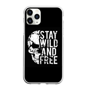 Чехол для iPhone 11 Pro матовый с принтом Stay wild and free в Белгороде, Силикон |  | Тематика изображения на принте: background | black | day of the dead | death | drawing | f | free | halloween | inscription | skeleton | skull | stay | symbol | text | wild | день мертвых | дикий | надпись | оставайся | рисунок | свободный | символ | скелет | текст | фон | хэлл