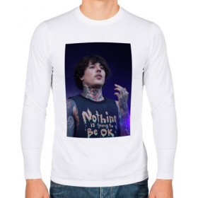 Мужской лонгслив хлопок с принтом Oliver Sykes в Белгороде, 100% хлопок |  | bmth | bring me the horizon | drop dead | man | oliver | sykes | tatoos | вокалист | метал | музыка | оливер | оливер сайкс | певец | рок | сайкс | солист | тату | татуировки | человек