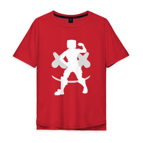 Мужская футболка хлопок Oversize с принтом FORTNITE x MARSHMELLO в Белгороде, 100% хлопок | свободный крой, круглый ворот, “спинка” длиннее передней части | Тематика изображения на принте: 