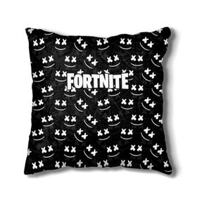 Подушка 3D с принтом FORTNITE x MARSHMELLO в Белгороде, наволочка – 100% полиэстер, наполнитель – холлофайбер (легкий наполнитель, не вызывает аллергию). | состоит из подушки и наволочки. Наволочка на молнии, легко снимается для стирки | Тематика изображения на принте: 2019 | armor | armour | cybersport | esport | fortnite | game | llama | logo | броня | игра | киберспорт | лама | фиолетовый | фирменные цвета | фортнайт