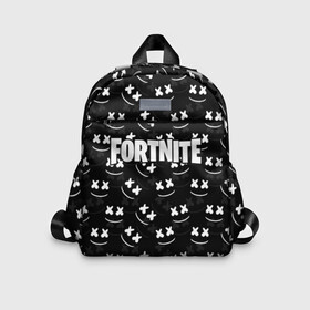 Детский рюкзак 3D с принтом FORTNITE x MARSHMELLO в Белгороде, 100% полиэстер | лямки с регулируемой длиной, сверху петелька, чтобы рюкзак можно было повесить на вешалку. Основное отделение закрывается на молнию, как и внешний карман. Внутри дополнительный карман. По бокам два дополнительных кармашка | 2019 | armor | armour | cybersport | esport | fortnite | game | llama | logo | броня | игра | киберспорт | лама | фиолетовый | фирменные цвета | фортнайт