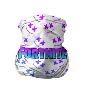 Бандана-труба 3D с принтом FORTNITE x MARSHMELLO в Белгороде, 100% полиэстер, ткань с особыми свойствами — Activecool | плотность 150‒180 г/м2; хорошо тянется, но сохраняет форму | 2019 | armor | armour | cybersport | esport | fortnite | game | llama | logo | броня | игра | киберспорт | лама | фиолетовый | фирменные цвета | фортнайт