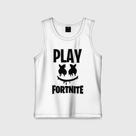 Детская майка хлопок с принтом FORTNITE x MARSHMELLO в Белгороде,  |  | 2019 | armor | armour | cybersport | esport | fortnite | game | llama | logo | броня | игра | киберспорт | лама | фиолетовый | фирменные цвета | фортнайт