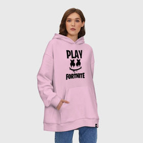 Худи SuperOversize хлопок с принтом FORTNITE x MARSHMELLO в Белгороде, 70% хлопок, 30% полиэстер, мягкий начес внутри | карман-кенгуру, эластичная резинка на манжетах и по нижней кромке, двухслойный капюшон
 | 2019 | armor | armour | cybersport | esport | fortnite | game | llama | logo | броня | игра | киберспорт | лама | фиолетовый | фирменные цвета | фортнайт