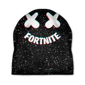 Шапка 3D с принтом FORTNITE x MARSHMELLO в Белгороде, 100% полиэстер | универсальный размер, печать по всей поверхности изделия | 2019 | armor | armour | cybersport | dj | esport | fortnite | galaxy | game | llama | logo | marshmello | space | usa | америка | броня | галакт | игра | киберспорт | клубная музыка | лама | маршмелло |