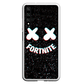 Чехол для Honor 20 с принтом FORTNITE x MARSHMELLO в Белгороде, Силикон | Область печати: задняя сторона чехла, без боковых панелей | 2019 | armor | armour | cybersport | dj | esport | fortnite | galaxy | game | llama | logo | marshmello | space | usa | америка | броня | галакт | игра | киберспорт | клубная музыка | лама | маршмелло |