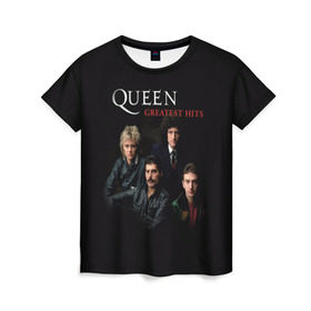 Женская футболка 3D с принтом Queen в Белгороде, 100% полиэфир ( синтетическое хлопкоподобное полотно) | прямой крой, круглый вырез горловины, длина до линии бедер | queen | богемская рапсодия | брайан мэи | британская | группа | королева | роджер тейлор | рок | фредди меркьюри