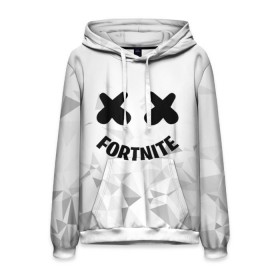 Мужская толстовка 3D с принтом FORTNITE x MARSHMELLO в Белгороде, 100% полиэстер | двухслойный капюшон со шнурком для регулировки, мягкие манжеты на рукавах и по низу толстовки, спереди карман-кенгуру с мягким внутренним слоем. | 2019 | armor | armour | cybersport | esport | fortnite | game | llama | logo | броня | игра | киберспорт | лама | фиолетовый | фирменные цвета | фортнайт