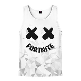 Мужская майка 3D с принтом FORTNITE x MARSHMELLO в Белгороде, 100% полиэстер | круглая горловина, приталенный силуэт, длина до линии бедра. Пройма и горловина окантованы тонкой бейкой | 2019 | armor | armour | cybersport | esport | fortnite | game | llama | logo | броня | игра | киберспорт | лама | фиолетовый | фирменные цвета | фортнайт