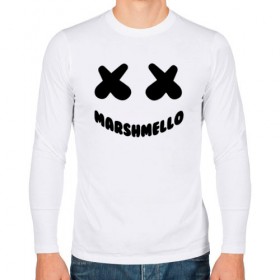 Мужской лонгслив хлопок с принтом MARSHMELLO в Белгороде, 100% хлопок |  | dj | marshmello | usa | америка | клубная музыка | маршмелло | музыка | музыкант