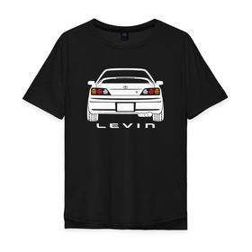 Мужская футболка хлопок Oversize с принтом Toyota Levin AE111 в Белгороде, 100% хлопок | свободный крой, круглый ворот, “спинка” длиннее передней части | Тематика изображения на принте: 