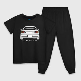 Детская пижама хлопок с принтом Toyota Levin AE111 в Белгороде, 100% хлопок |  брюки и футболка прямого кроя, без карманов, на брюках мягкая резинка на поясе и по низу штанин
 | Тематика изображения на принте: 