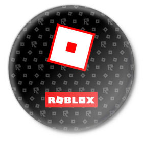 Значок с принтом ROBLOX в Белгороде,  металл | круглая форма, металлическая застежка в виде булавки | game | gamer | logo | minecraft | roblox | simulator | игра | конструктор | лого | симулятор | строительство | фигура
