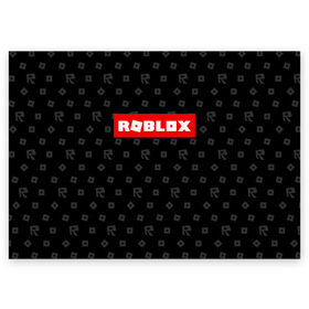 Поздравительная открытка с принтом ROBLOX в Белгороде, 100% бумага | плотность бумаги 280 г/м2, матовая, на обратной стороне линовка и место для марки
 | game | gamer | logo | minecraft | roblox | simulator | игра | конструктор | лого | симулятор | строительство | фигура