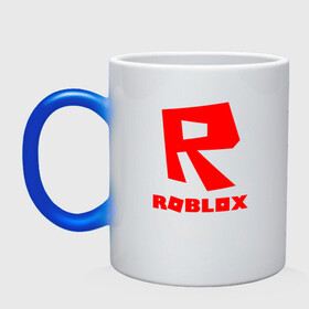 Кружка хамелеон с принтом ROBLOX в Белгороде, керамика | меняет цвет при нагревании, емкость 330 мл | game | gamer | logo | minecraft | roblox | simulator | игра | конструктор | лого | симулятор | строительство | фигура