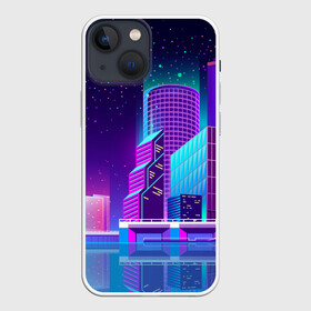 Чехол для iPhone 13 mini с принтом Neon Nights в Белгороде,  |  | city | neon синтвейв | retrowave | synthwave | горо | неон | ночь | ретровейв