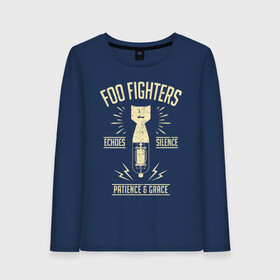 Женский лонгслив хлопок с принтом Foo Fighters в Белгороде, 100% хлопок |  | foo fighters | nirvana | альтернативный рок | группы | дейв грол | музыка | постгранж | рок | хард рок