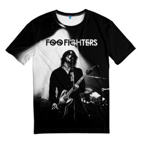 Мужская футболка 3D с принтом Foo Fighters в Белгороде, 100% полиэфир | прямой крой, круглый вырез горловины, длина до линии бедер | foo fighters | nirvana | альтернативный рок | группы | дейв грол | музыка | постгранж | рок | хард рок