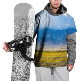 Накидка на куртку 3D с принтом Красочная долина в Белгороде, 100% полиэстер |  | горы | долина | небо | поле | природа
