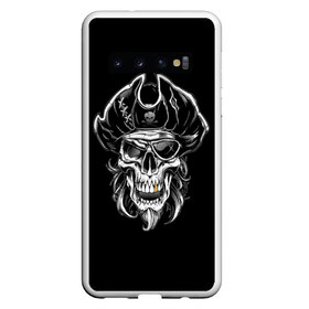 Чехол для Samsung Galaxy S10 с принтом Пиратский череп в Белгороде, Силикон | Область печати: задняя сторона чехла, без боковых панелей | dead | demon | devil | executioner | metal | pirat | punisher | rap | rock | satan | sea | skull | swag | каратель | метал | море | океан | палач | пират | рок | скелет | череп