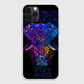 Чехол для iPhone 12 Pro Max с принтом Слон в Белгороде, Силикон |  | african | animal | big | bright | colorful | drawing | ears | elephant | ethnic | fangs | gr | ornament | pattern | trunk | африканский | большой | графика | животное | клыки | орнамент | разноцветный | рисунок | слон | трафарет | узор | уши | фон | хобот