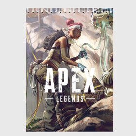 Скетчбук с принтом APEX Legends в Белгороде, 100% бумага
 | 48 листов, плотность листов — 100 г/м2, плотность картонной обложки — 250 г/м2. Листы скреплены сверху удобной пружинной спиралью | 2 | 2019 | 3 | apex | game | legends | titanfall | игра | титанфолл