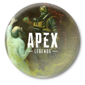 Значок с принтом APEX Legends в Белгороде,  металл | круглая форма, металлическая застежка в виде булавки | 2 | 2019 | 3 | apex | game | legends | titanfall | игра | титанфолл