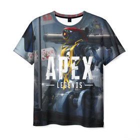 Мужская футболка 3D с принтом APEX Legends в Белгороде, 100% полиэфир | прямой крой, круглый вырез горловины, длина до линии бедер | 2 | 2019 | 3 | apex | game | legends | titanfall | игра | титанфолл