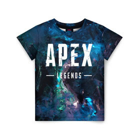 Детская футболка 3D с принтом APEX Legends в Белгороде, 100% гипоаллергенный полиэфир | прямой крой, круглый вырез горловины, длина до линии бедер, чуть спущенное плечо, ткань немного тянется | 2 | 2019 | 3 | apex | game | legends | titanfall | игра | титанфолл