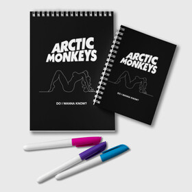 Блокнот с принтом Arctic Monkeys в Белгороде, 100% бумага | 48 листов, плотность листов — 60 г/м2, плотность картонной обложки — 250 г/м2. Листы скреплены удобной пружинной спиралью. Цвет линий — светло-серый
 | Тематика изображения на принте: arctic monkeys | алекс тёрнер | арктик манкиз | группы | джейми кук | инди | музыка | мэтт хелдерс | ник омэлли | постпанк | рок