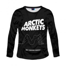 Женский лонгслив 3D с принтом Arctic Monkeys в Белгороде, 100% полиэстер | длинные рукава, круглый вырез горловины, полуприлегающий силуэт | arctic monkeys | алекс тёрнер | арктик манкиз | группы | джейми кук | инди | музыка | мэтт хелдерс | ник омэлли | постпанк | рок