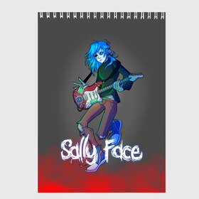 Скетчбук с принтом Sally Face (8) в Белгороде, 100% бумага
 | 48 листов, плотность листов — 100 г/м2, плотность картонной обложки — 250 г/м2. Листы скреплены сверху удобной пружинной спиралью | face | fisher | larry johnson | mask | sally | sally face | sally fisher | демоны | духи | маска | призраки | салли | салли фейс | салли фишер | фейс