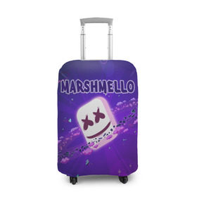Чехол для чемодана 3D с принтом Marshmello в Белгороде, 86% полиэфир, 14% спандекс | двустороннее нанесение принта, прорези для ручек и колес | alone | beautiful now | disc | dj | jockey | marshmallow | американский | диджей | дискотека | маршмэллоу | продюсер