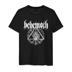 Мужская футболка хлопок с принтом Behemoth в Белгороде, 100% хлопок | прямой крой, круглый вырез горловины, длина до линии бедер, слегка спущенное плечо. | behemoth | black metal | death metal | inferno | nergal | orion | seth | блэк метал | группы | дэт метал | метал | музыка | рок