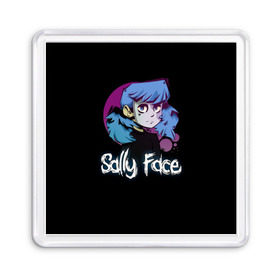 Магнит 55*55 с принтом Sally Face (15) в Белгороде, Пластик | Размер: 65*65 мм; Размер печати: 55*55 мм | face | fisher | larry johnson | mask | sally | sally face | sally fisher | демоны | духи | маска | призраки | салли | салли фейс | салли фишер | фейс