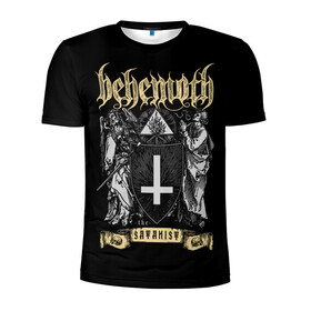 Мужская футболка 3D спортивная с принтом Behemoth в Белгороде, 100% полиэстер с улучшенными характеристиками | приталенный силуэт, круглая горловина, широкие плечи, сужается к линии бедра | behemoth | black metal | death metal | inferno | nergal | orion | seth | блэк метал | группы | дэт метал | метал | музыка | рок