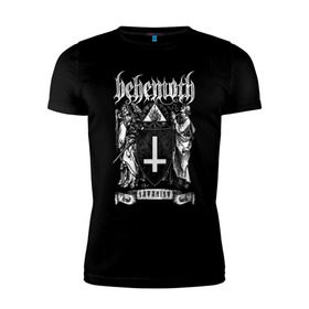 Мужская футболка премиум с принтом Behemoth в Белгороде, 92% хлопок, 8% лайкра | приталенный силуэт, круглый вырез ворота, длина до линии бедра, короткий рукав | behemoth | black metal | death metal | inferno | nergal | orion | seth | блэк метал | группы | дэт метал | метал | музыка | рок