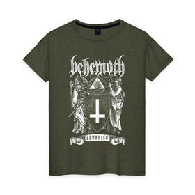 Женская футболка хлопок с принтом Behemoth в Белгороде, 100% хлопок | прямой крой, круглый вырез горловины, длина до линии бедер, слегка спущенное плечо | behemoth | black metal | death metal | inferno | nergal | orion | seth | блэк метал | группы | дэт метал | метал | музыка | рок