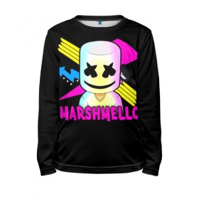 Детский лонгслив 3D с принтом Marshmello в Белгороде, 100% полиэстер | длинные рукава, круглый вырез горловины, полуприлегающий силуэт
 | alone | beautiful now | disc | dj | jockey | marshmallow | американский | диджей | дискотека | маршмэллоу | продюсер