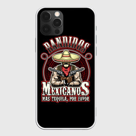 Чехол для iPhone 12 Pro Max с принтом Bandidos в Белгороде, Силикон |  | cartridges | drawing | graphic | hat | mexican | mexico | ornament | patterns | revolvers | rope | tape | tequila | thug | weapon | бандит | верёвка | графика | лента | мексика | мексиканский | орнамент | оружие | патроны | револьверы | рисунок | текила |