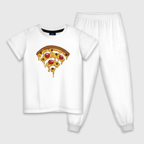 Детская пижама хлопок с принтом Пицца Wi-Fi в Белгороде, 100% хлопок |  брюки и футболка прямого кроя, без карманов, на брюках мягкая резинка на поясе и по низу штанин
 | pizza | wi fi | wifi | абстракция | вай фай | интернет | пицца